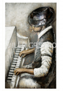 Gemälde Metall Art - Piano Blues